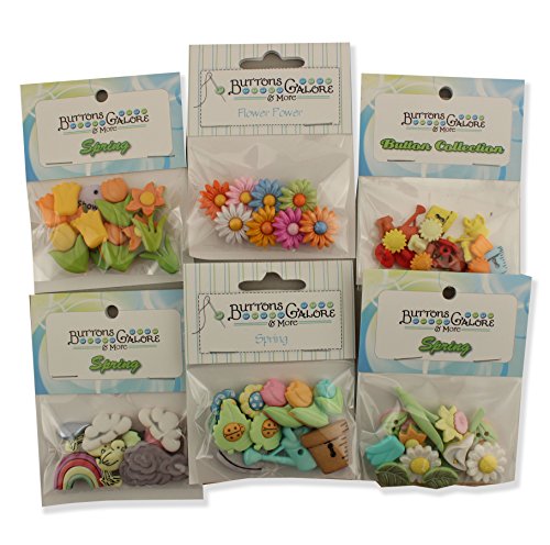 Buttons Galore SPRINGGROUP Spring Button Theme Pack - Set of 6