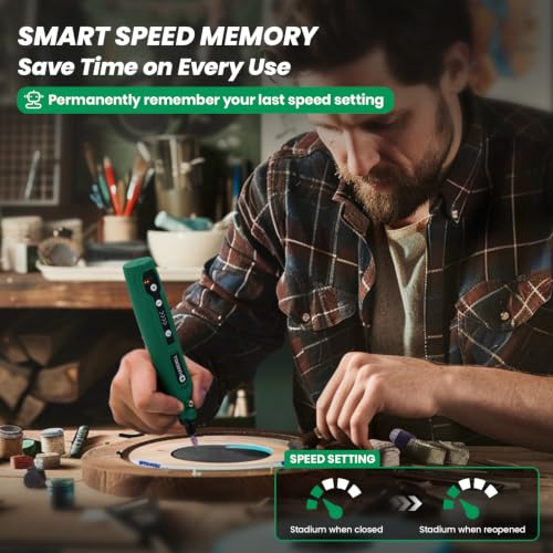 Image of HARDELL Mini Cordless Rotary Tool, 5-Speed Rotary Tool Kit with 69 Accessories, Fast USB Charging, 3.7V Powerful Motor for Grinding, Sanding, Polishing, Drilling, Engraving & DIY Projects