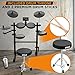 Pyle 7-Piece Electric Drum Set Professional Electronic Drumming Kit Machine w/MIDI Support, Preloaded Sounds, Record Mode, Cymbals, Digital Foot Pedals, Sound Module, Drumsticks, Mac/PC Compatible