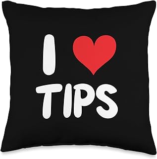 I Love Tips - Tipping Servers Waitress Waiters Dancer Driver Throw Pillow