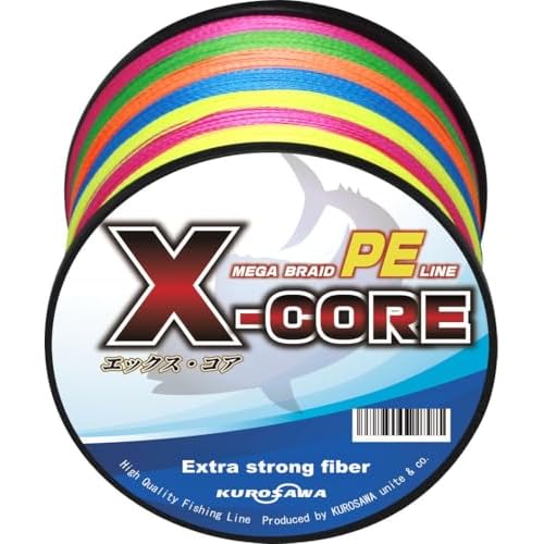 KUROSAWA PEライン X-CORE (5色マルチカラー 500m（8編）, 2号（28lb/12.7kg）)