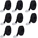 Produktbild PEIUJIN 8 Stück 2M Befestigungsriemen-Set Spanngurte, ideal zur Befestigung am Fahrradträger Auto Heckträger Fahrrad Klemschloss Gurte, Schnellspannung, Zurrgurt Camping Outdoor (2mx25mm Schwarz)