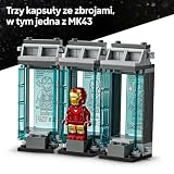 LEGO Marvel Laboratorium Iron Mana: Zbrojownia, zestaw konstrukcyjny z minifigurkami superbohaterów i mechem, zabawka dla dziecka do zbudowania, prezent dla 8-latka, dla chłopca i dziewczynki 76315