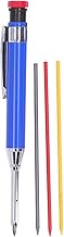 MechKit Kit de lápices mecánicos de carpintero, juego de 12 lápices mecánicos de carpintero, kit de lápices de carpintero de punta larga resistente para carpintería, color azul