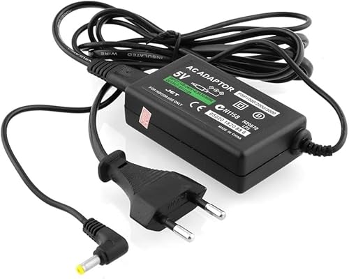 Cargador UBOON para psp - Compatible con Sony PSP-1004, 3004 Brite, Slim & Lite (2000/2004), Street (E1000) - Alimentación Portátil, Cargador AC Universal
