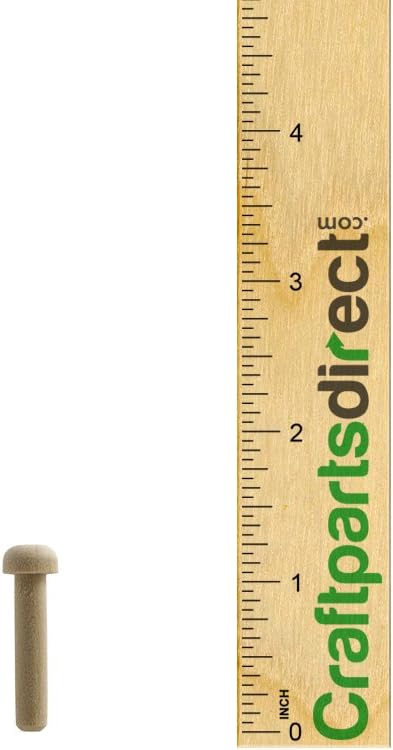 Wooden Axle Pegs Fits 1/4" Hole, 1-1/4″ Long Axle Pegs Wood Toy Wheel Pegs- 500 Pack
