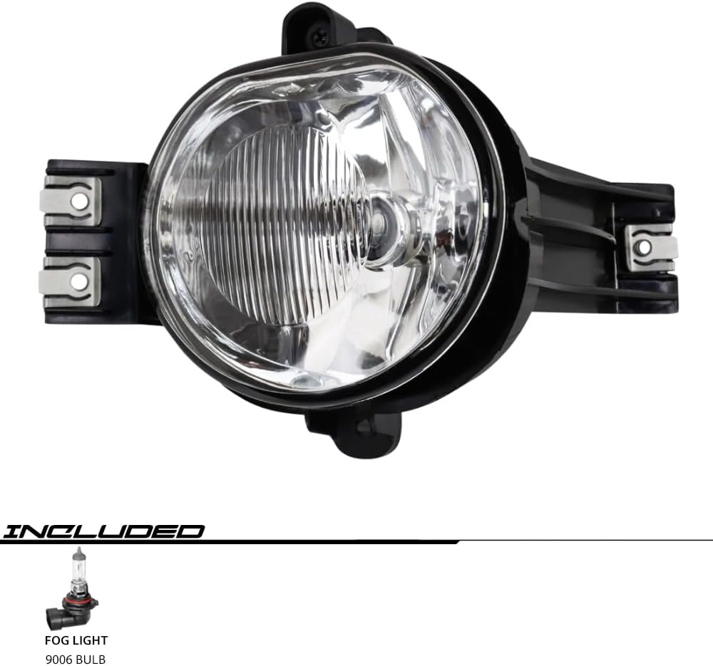 EPIC LIGHTING OE Spec Halogen Fog Lights Assembly Replacement for DGE 02-08 RAM 1500 03-09 RAM 2500 3500 [ CH2592121 CH2593121 55077475AC 55077474AC ] Pair