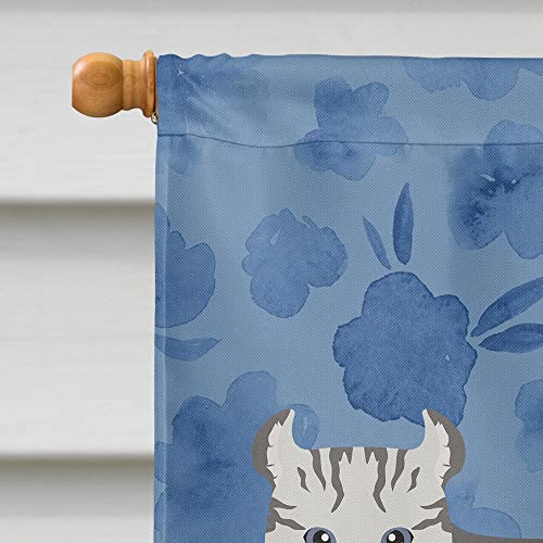 Drapeau de jardin en canevas avec chat de race grand format multicolore