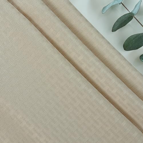 maxmill Rectangle Tablecloth Weaved Pattern Waterproof Spillproof Wrinkle Free Table Cloth, Kitchen Dining Tabletop Decoration, Fabric Table Cover for Holiday Parties, 52 x 70 Inch, Natural by maxmill - Image 8