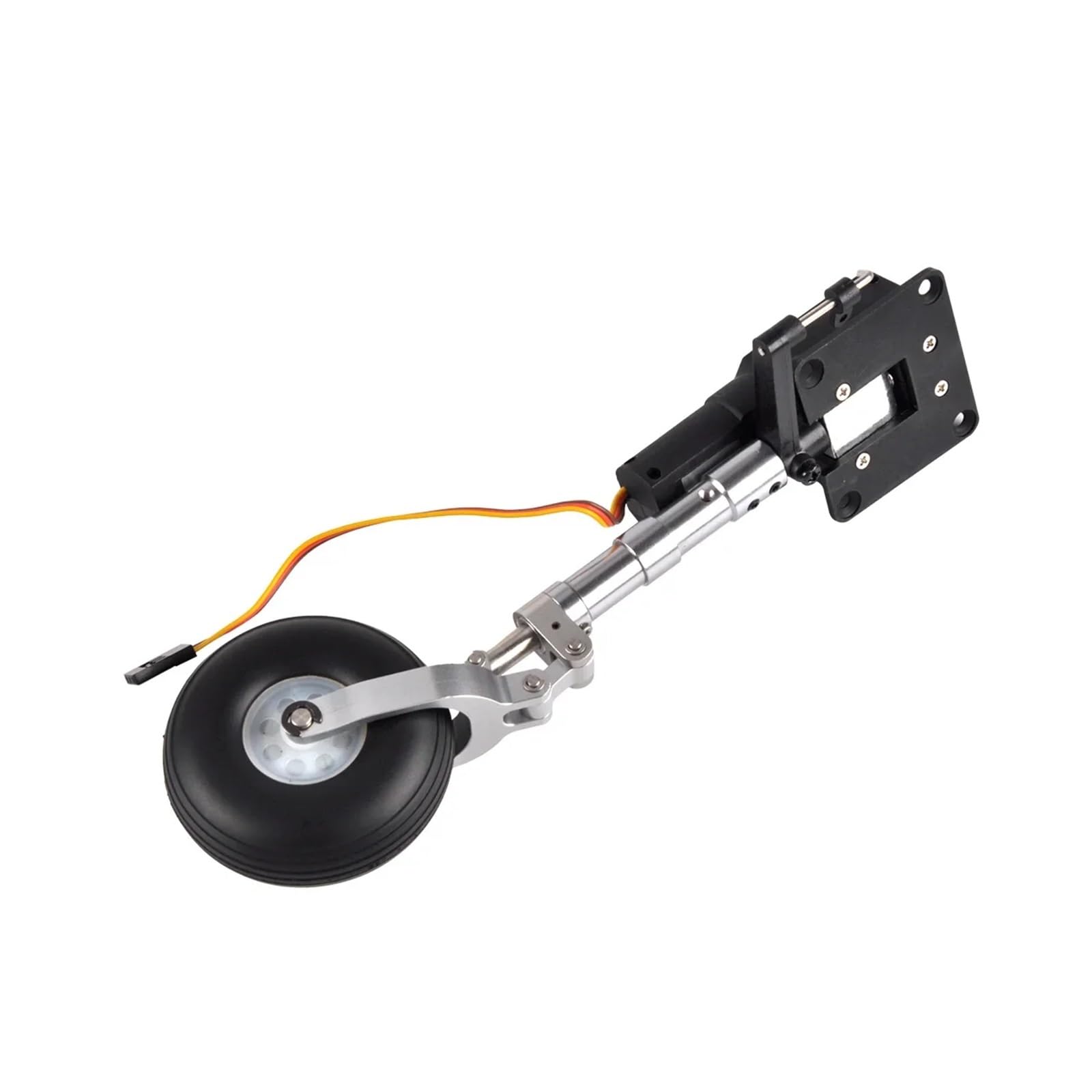 1 Juego de Tren de Aterrizaje retráctil sin servomotor, antivibración, con Ruedas de 193 mm, Compatible con Aviones RC de 1,6 m, Universal.