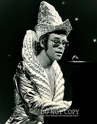 Foto rara de Elton John de 11x14 pulgadas para decorar con arte musical