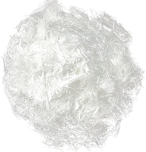 1LB Fiberglass for Cement Mortar Concrete Reinforcement Anti-Seepage and Anti-Cracking White Concrete Mix for Building Walls Garden Floor Stairs 3/4"(19 mm)