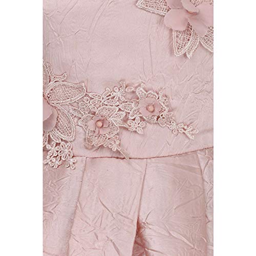 Image of Gini & Jony Girls Round Neck Applique Flared Dress