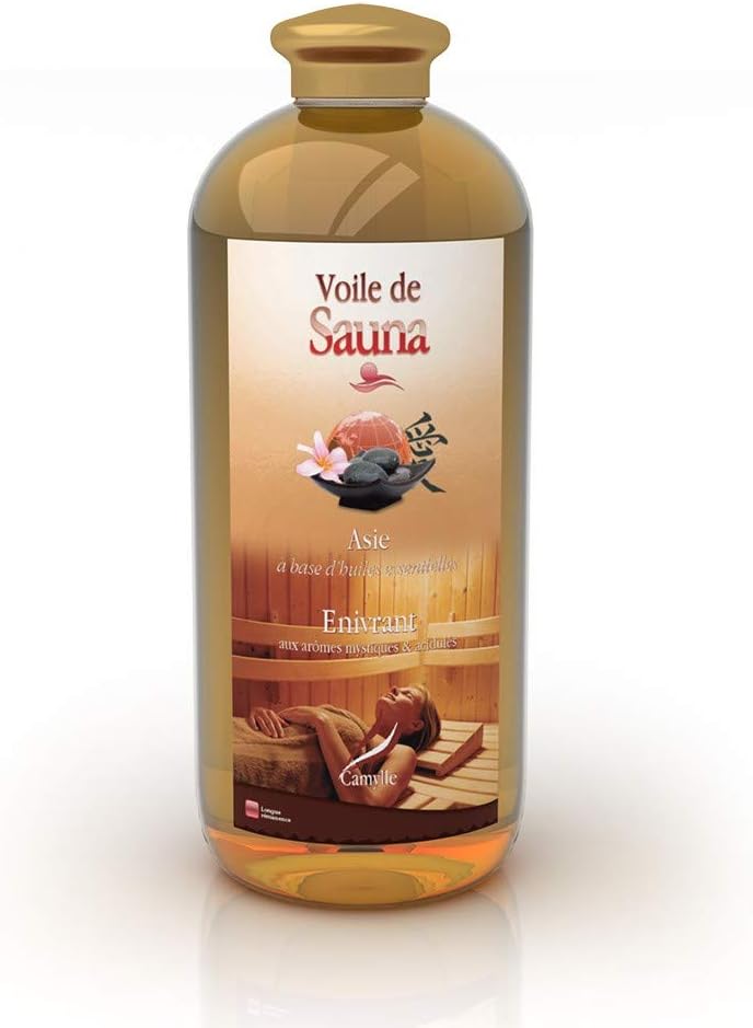 Voile de Sauna Asie – Fragrances based on Pure and Natural Essential Oils for Sauna – Exhilarating with acidulous and mystic aromas – 1000ml