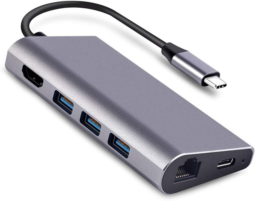 ミニ ドッキングステーション、Type-cドッキングステーションUSB-CコンバーターHDMI 8-in-1タイプcハブ多機能ハブ 