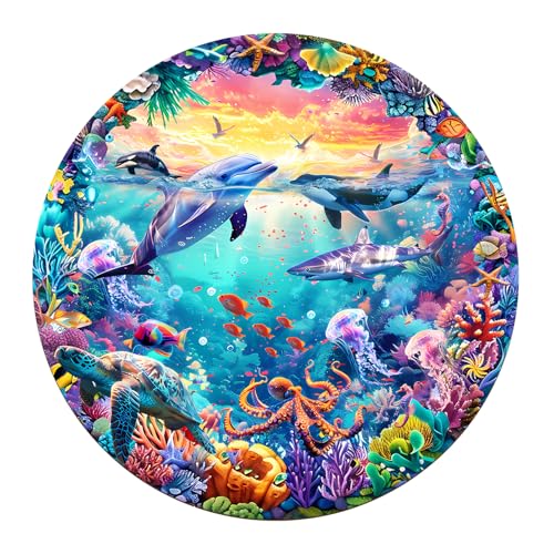 Puzzle de 1000 Piezas para Adultos Masseruon, 26.6 x 26.6 pulgadas, Tema Mundo Marino miniatura 1