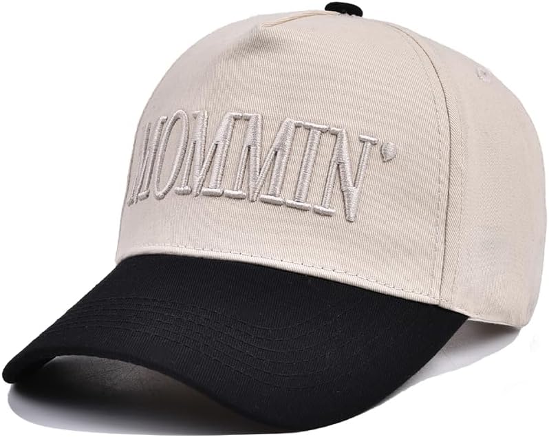 Mommin Trucker Hat, Adjustable Embroidered Vintage Two-Tone Mama Baseball Cap