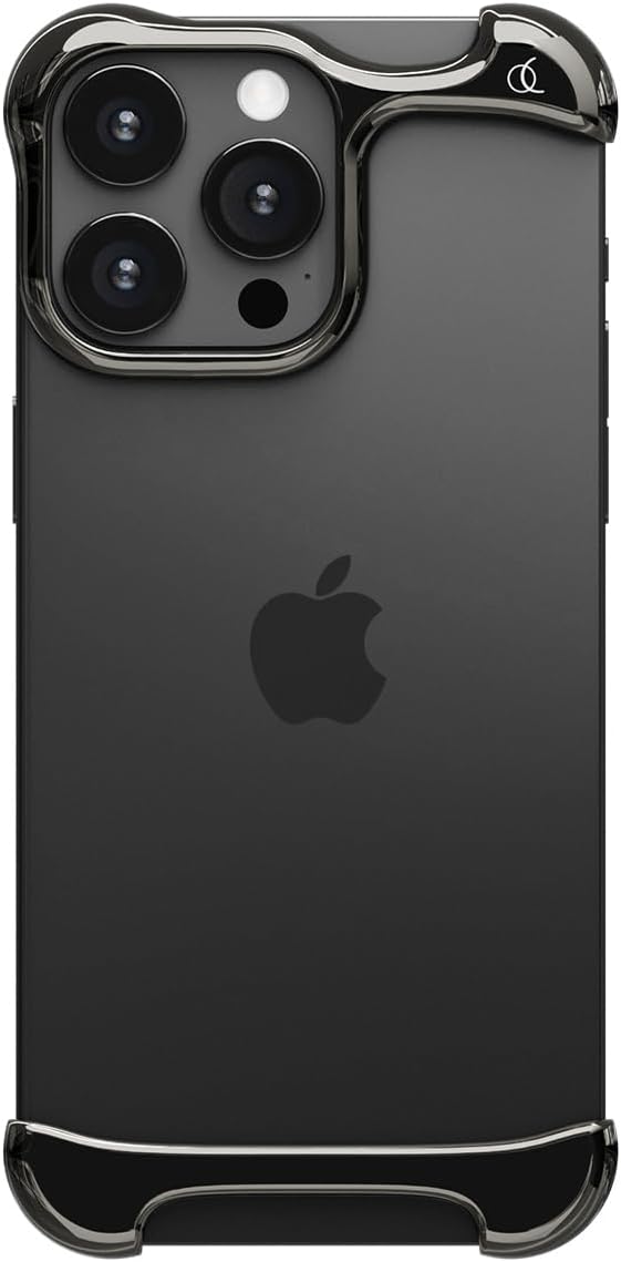 Arc Pulse Designed for iPhone 15 Pro Max Phone Shockproof Case (2023), Minimalist Protective Shock Absorption Aerospace Grade Aluminum Shells+ Elastomer Inlays Easy Fit 6.7 inch (Aluminum Titan Gray)