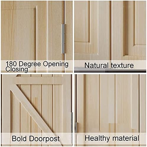 Solid Pine Saloon Swing Door with Auto-Close Hinges - Rustic Bar & Kitchen Partition Door, Durable & Stylish Design for Home or Commercial Use