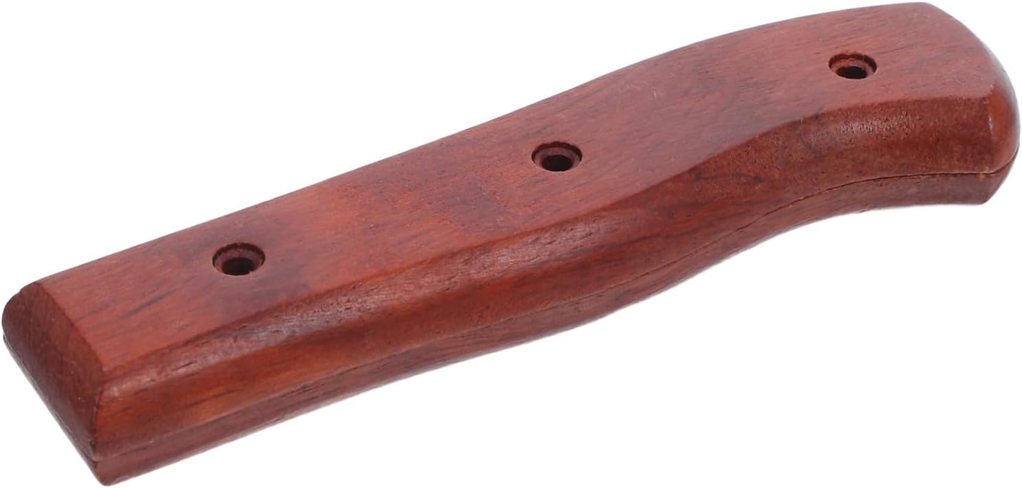 2 Sets Wooden Knife Handle Replacement Ergonomic Non Skid Grip Brown