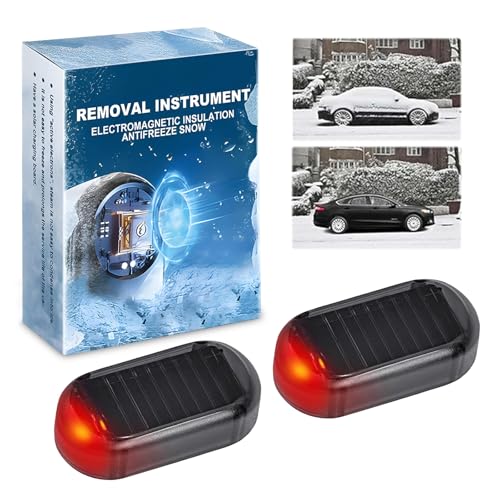 NHYDZSZ 2PCS Auto Enteiser Elektromagnetisch, Elektromagnetischer Auto-Enteiser, Scheibenenteiser Auto Elektrisch, Elektromagnetische Molekulare Interferenz Frostschutzmittel Schneeräumungswerkzeug