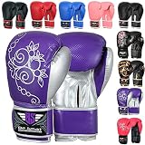 BeSmart Kids Boxing Gloves Junior Mitts 4oz, 6oz Punch Bag Children MMA Youth P (Purple, 6 Oz)
