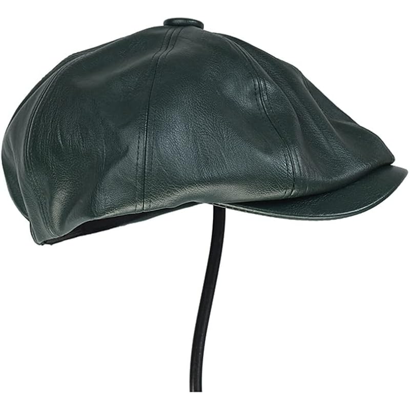 服 ファッション小物 感謝報恩 Njbyx 男性女性探偵帽子ユニセックスフォーシーズンズ Puレザーのニュースボイの帽子の固体八角帽のレトロなフラットキャップ Color Green Size 56 59 Cm Ujzpv8fguc Www Atlifetime Com