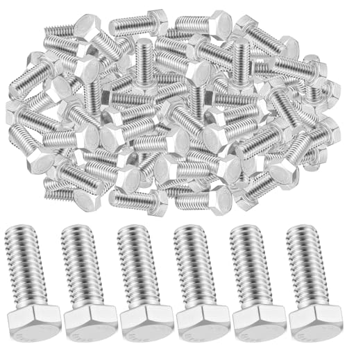 Image of Zonon 50 Pcs 3 /8-16 x 3 /4 inch Hex Head Screw Bolt 18-8 (304) Stainless Steel Hexagon Bolts, Fully Threaded, Plain Finish, External Hex Drive (Silver)