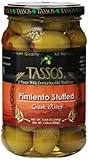 Tassos Evian Olives Stuffed with Natural Pimento, 12.84 Ounce