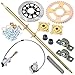 Go Kart Axle Kit 44 Inch Rear Axle DIY Go Kart Parts with Axle+Brake Caliper+Brake Disc+Pillow Block Bearing+530 Chain+37T Sprocket+Wheel Hub for Go Kart Quad Trike Drift Bikes