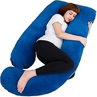 Vista 15 de Almohadas de embarazo de 60 pulgadas para dormir, almohada corporal extra grande en forma de U, almohada de embarazo, almohada de maternidad