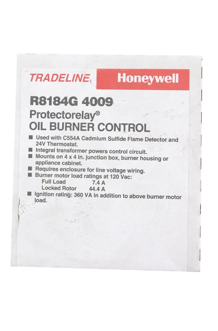 Honeywell R8184G4009 Oil Burner Protectorelay Intermittent Control, 3.5" x 4.7" x 4.5"