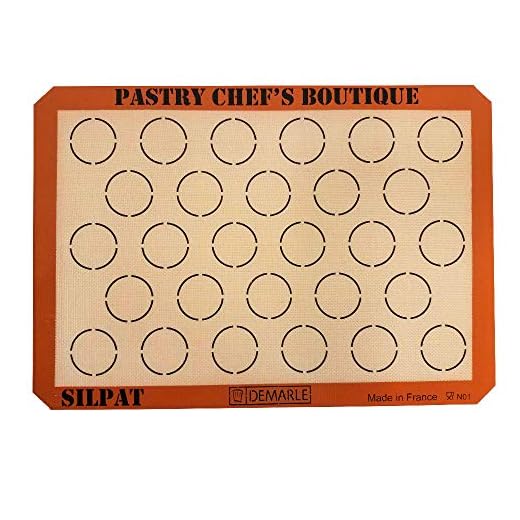 Silpat Sasa Demarle Macarons Premium Non-Stick Silicone Baking Mat, Big Pan Size, 13.58''x 19.5'' for a 15''x21'' Pan - 28 Circles