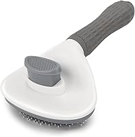 Vista 10 de Depets Cepillo de limpieza autolimpiante, cepillo de pelo suelto fácil de quitar, herramienta de masaje para mascotas adecuada para mascotas