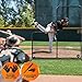 ACELETIQS L Screen Baseball Pitching Net for Batting Cage | Pitching Screen Baseball Net with Wheels 6 feet by 6 feet Body Protector for Back Drive Lines Beisbol