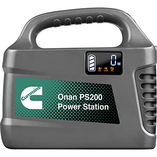 Cummins Onan PS200 Power Station Lithium-ion Battery Power Inverter Generator with 300 Peak Watts, 150 Running Watts and Multiple Charging Options for a Mobile Lifestyle