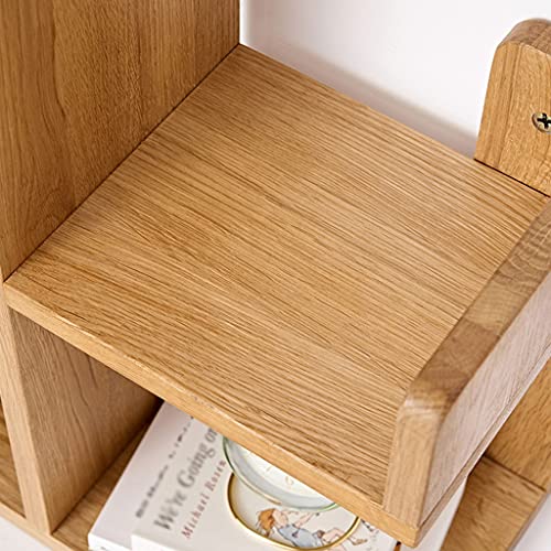 Estantería de escritorio multicapa compacta de madera maciza marrón 6