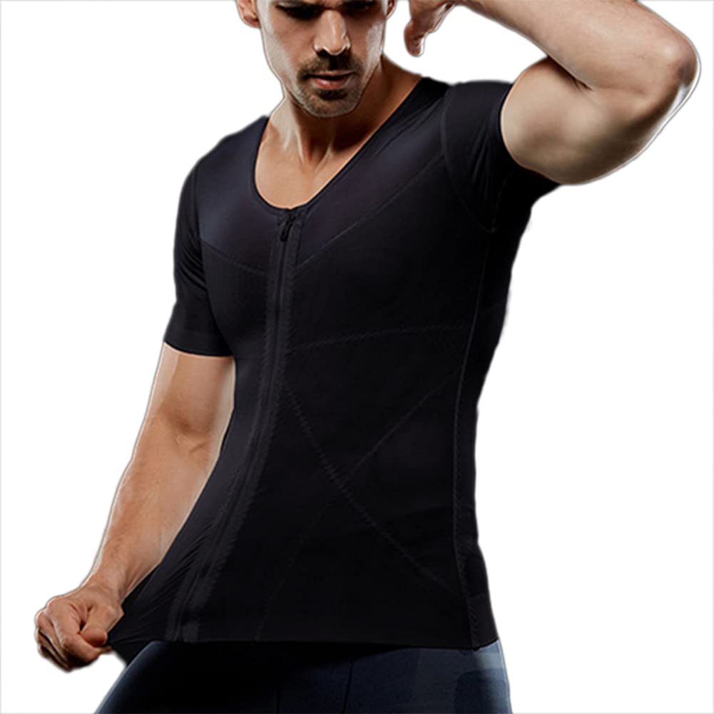 Hombre Waist Trainer Camiseta Reductora Moldeador Adelgazante Reductora Compresion Elástica de Ropa Interior