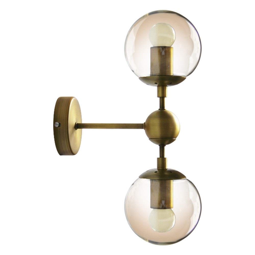 HPTHLY Wall Mounted Light Romantic Walllamp Industrial Wall Lamp With White Globe Glass, Gold Wall Sconce Wall Light With Brushed Brass Finished For Bedroom