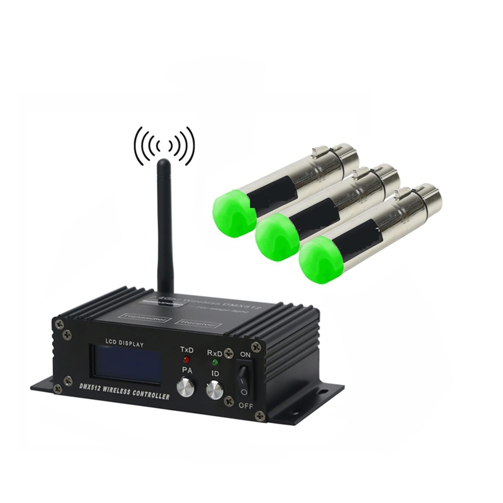 Contrôleur DJ sans fil DMX512 avec écran LCD – Récepteur XLR pour contrôle de l'éclairage de scène, parfait pour discothèque, fête DJ