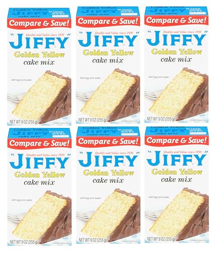 Golden Yellow Cake Mix (6 PACK), 9 oz. box each