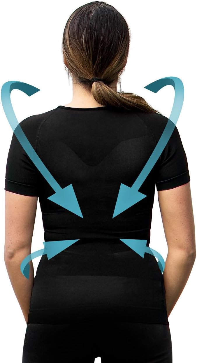 Women's Posture Corrector T-Shirt | Anti Back Pain | Straightens Back and Shoulders | Undershirt | Short Sleeves