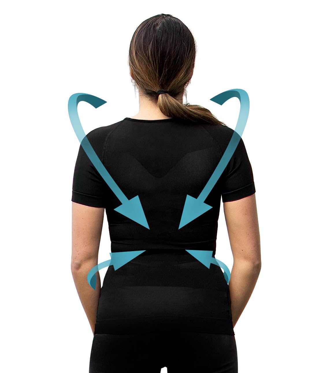Women's Posture Corrector T-Shirt | Anti Back Pain | Straightens Back and Shoulders | Undershirt | Short Sleeves