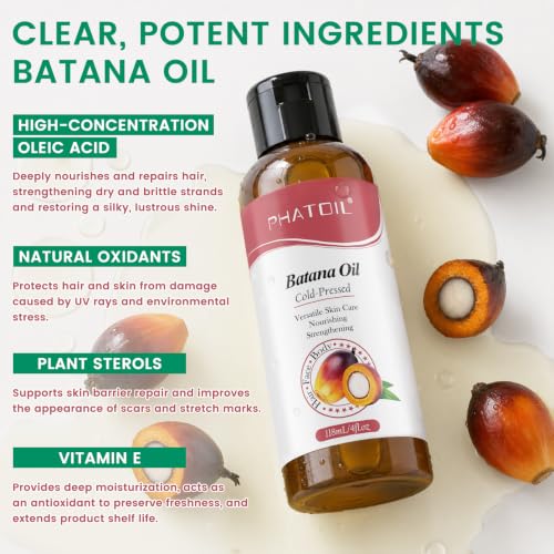 Image of PHATOIL Batana Oil for Hair Growth Skin Care, 4 fl.oz