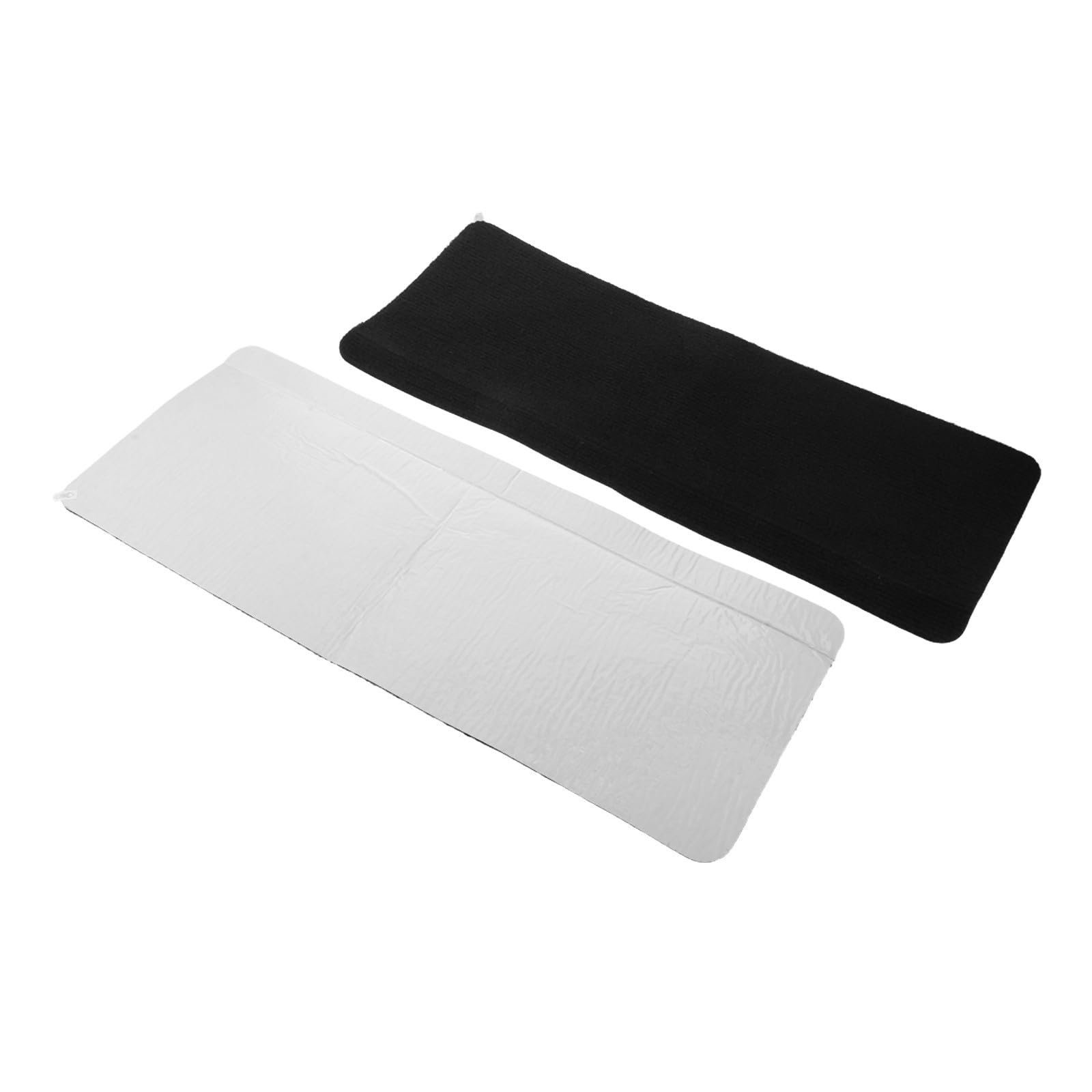 Alfombrillas para peldaños de escalera antideslizantes Alipis, poliéster negro removible de 2 uds