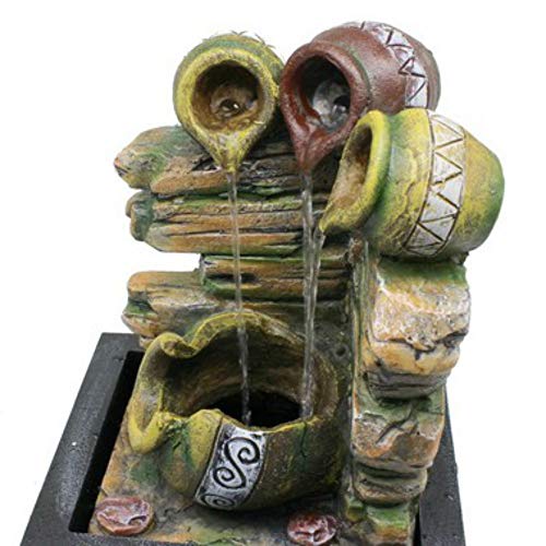 Fonte de Água Decorativa Resina Cascata Iluminação de Led GT737 - Lorben