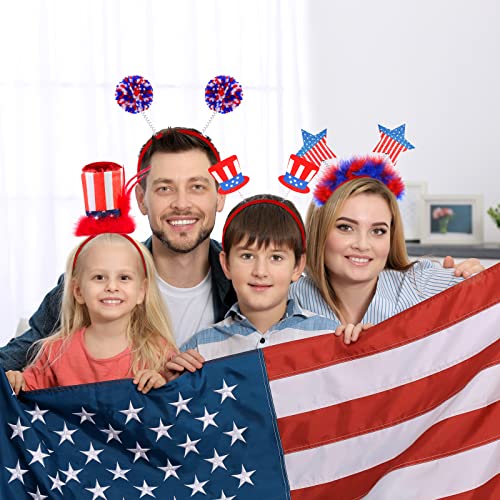 Fovths 8 Pieces Patriotic Head Boppers Headband 4Th Of July Headband American Flag Headband Patriotic Party Accessories For Independence, Veterans Day #TOP6
