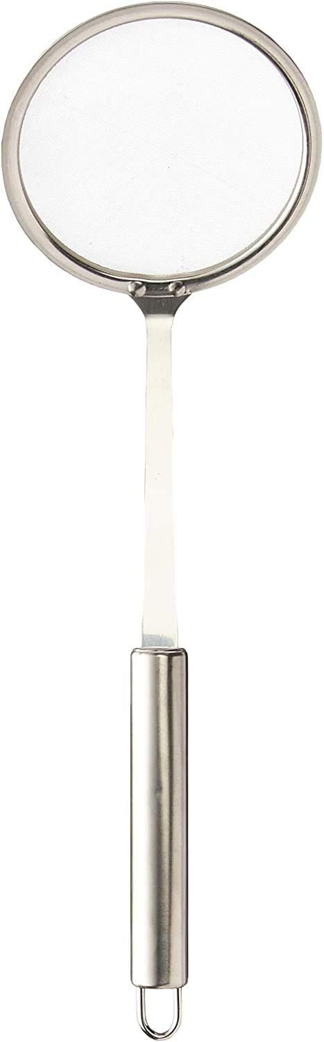 i Kito Fat Skimmer Spoon, Stainless Steel Fine Mesh Strainer Hot Pot Foam Grease Oil Skimming (Dia 5.5 Inch)