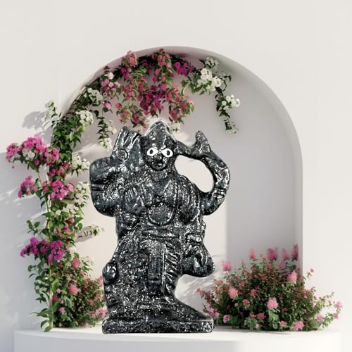 Image of Denique Pure Iron Lord Shani Dev | Shani Maharaj Murti Idol for Home, Temple Pooja & Decorative Showpiece (7 Cms)