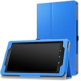 MoKo Case for Fire 7 2015 - Slim Folding Cover for Amazon Fire Tablet (7 inch Display - 5th Generation, 2015 Release Only), BLUE